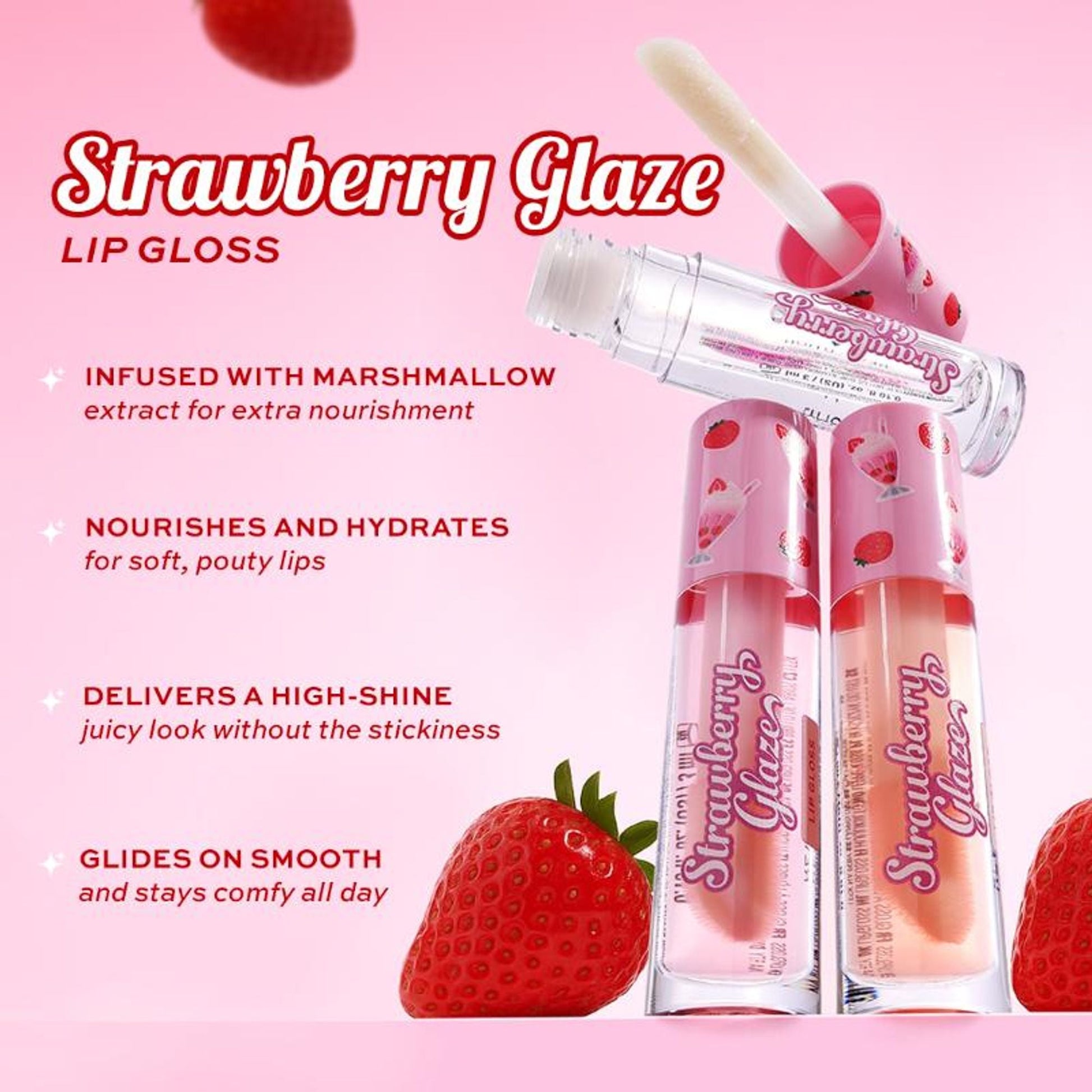 Makeup Revolution Strawberry Glaze Lip Gloss - Udderly Obsessed