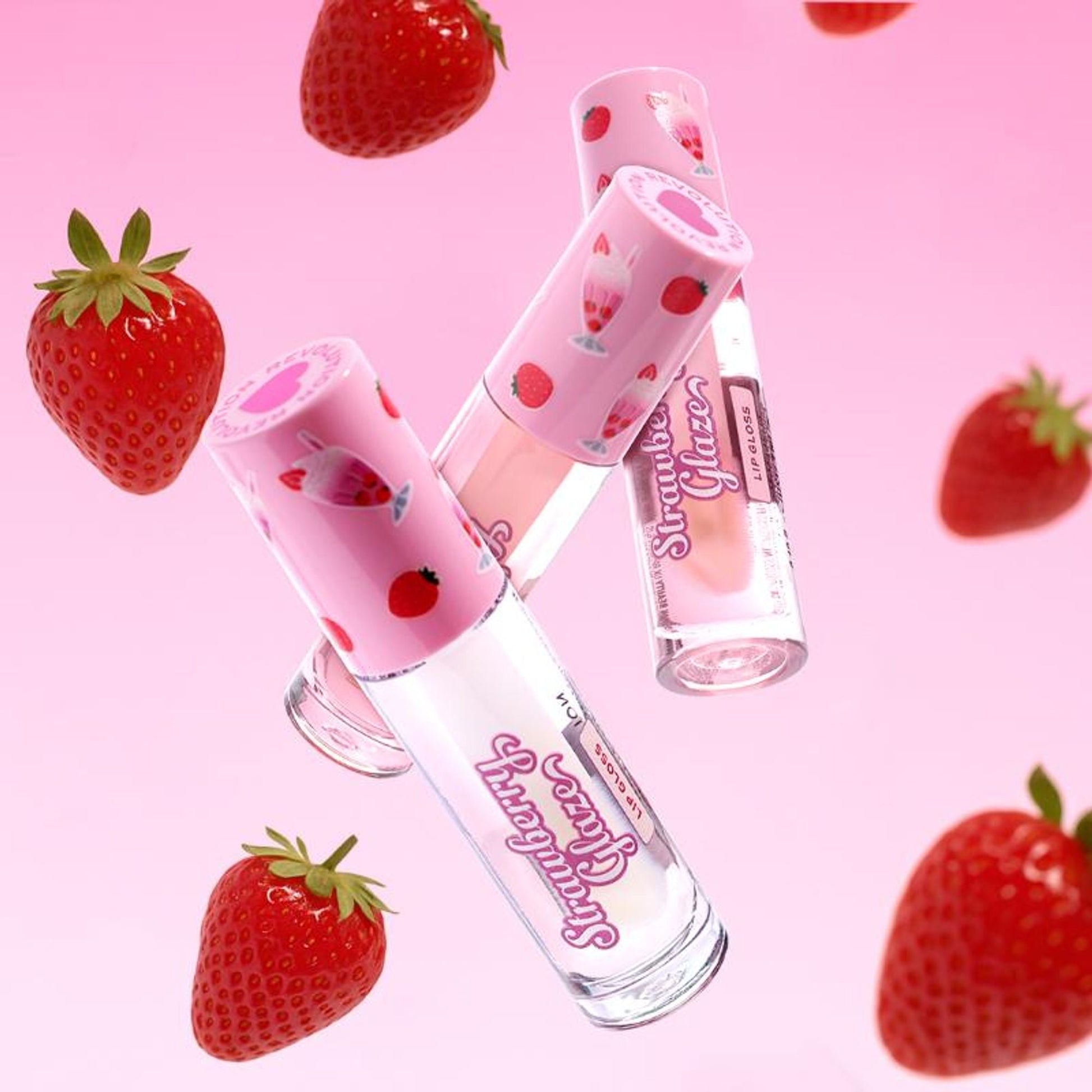 Makeup Revolution Strawberry Glaze Lip Gloss - Clearly Cream