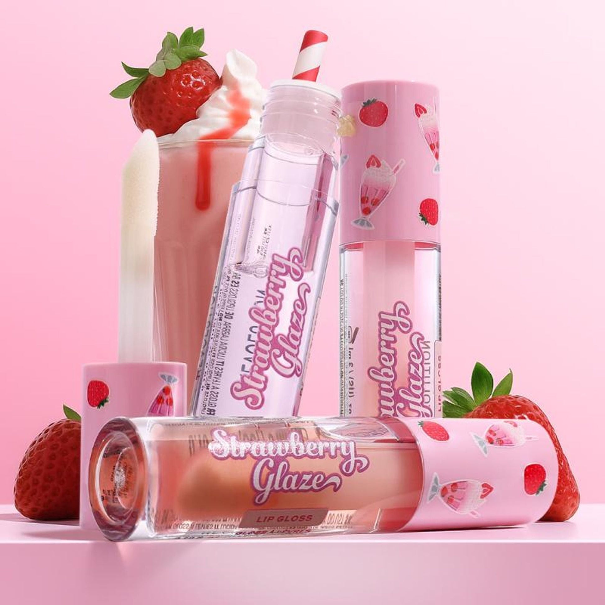 Makeup Revolution Strawberry Glaze Lip Gloss - Clearly Cream