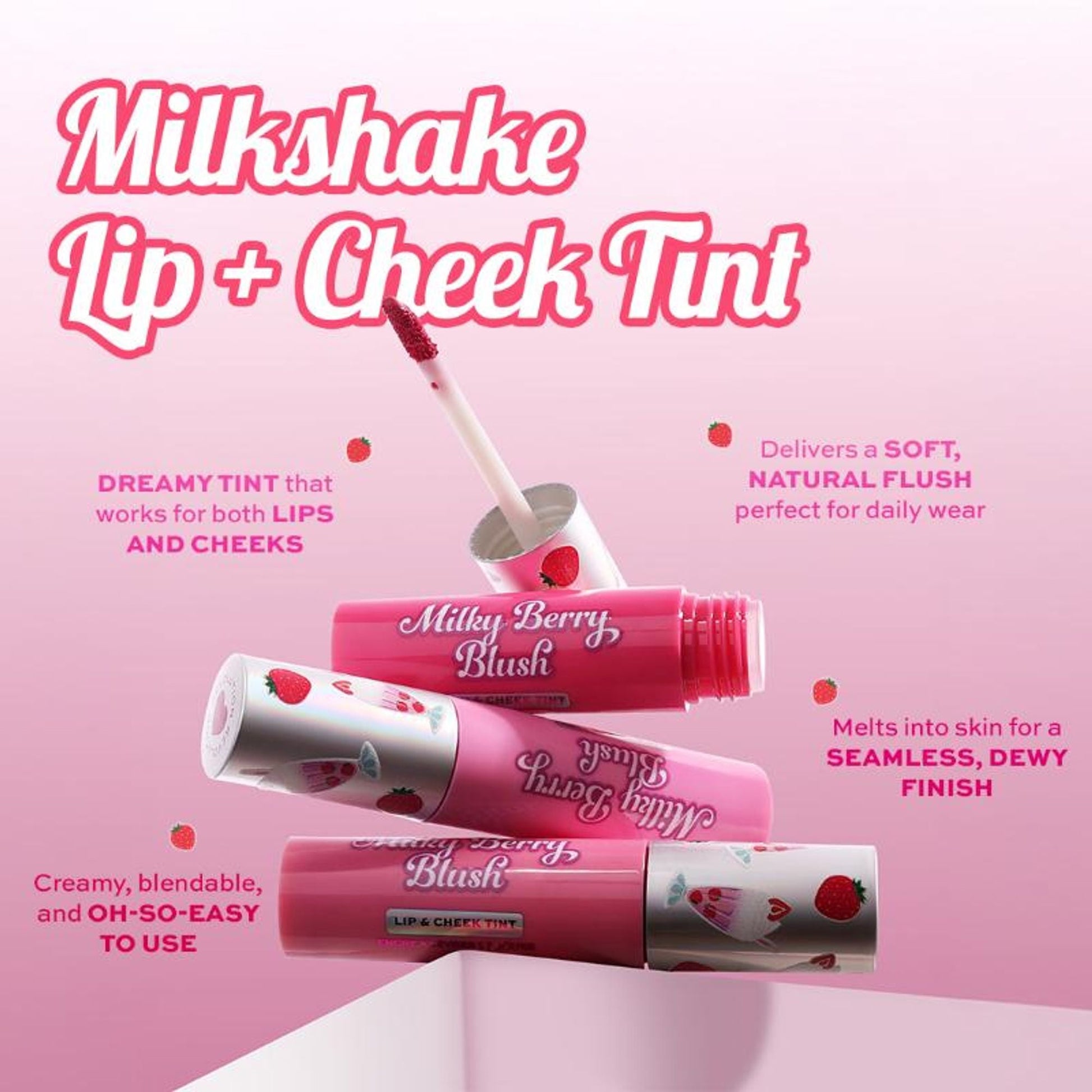 Makeup Revolution Milkshake Lip + Cheek Tint - Berry Burst