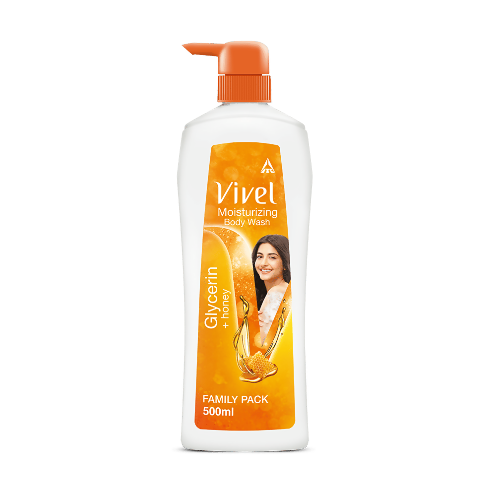 Vivel Moisturizing Body Wash Glycerin & Honey Pump Bottle Shower Gel for Soft Glowing Skin  Grab2Buy Vivel Grab2Buy