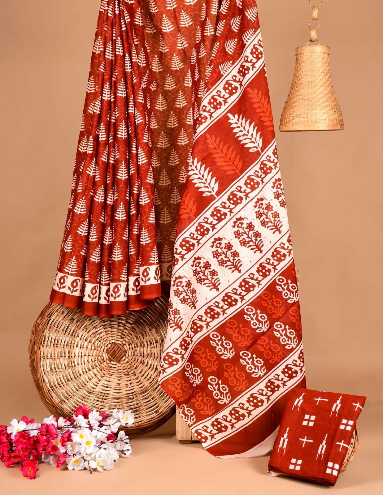 Exclusive Collection Red Beautiful Mulmul Cotton Grab2Buy 