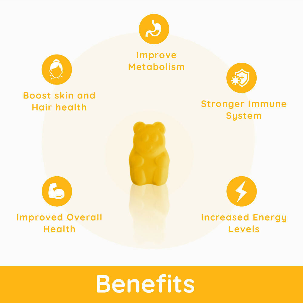 Purna Gummies Multivitamin Mango Gummies with Vitamins & Minerals 