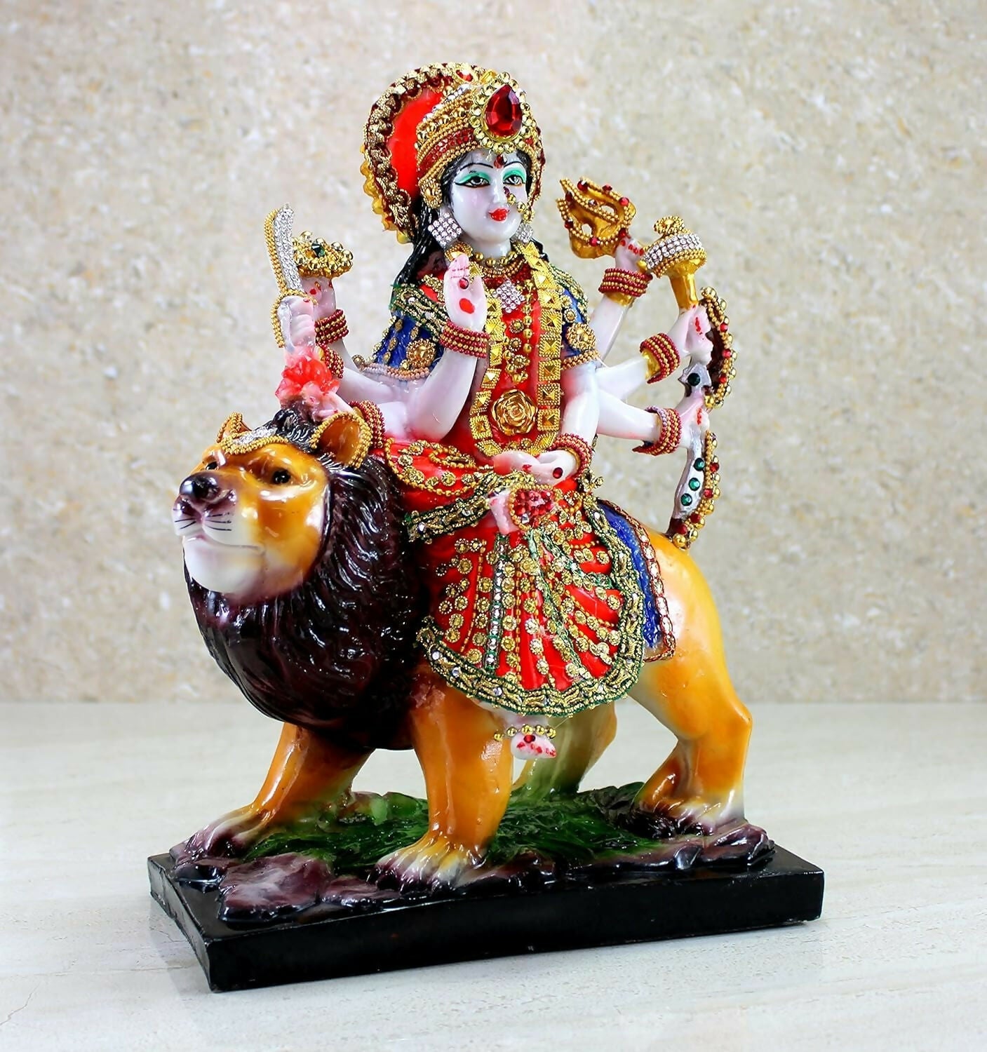 Esplanade Resin Maa Durga Mata Rani Sherawali Murti Idol - Grab2buy