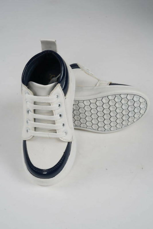 Tiny Bugs For Boys & Girls Mid Top Sneakers - White & Blue  Grab2Buy Tiny Bugs Grab2Buy