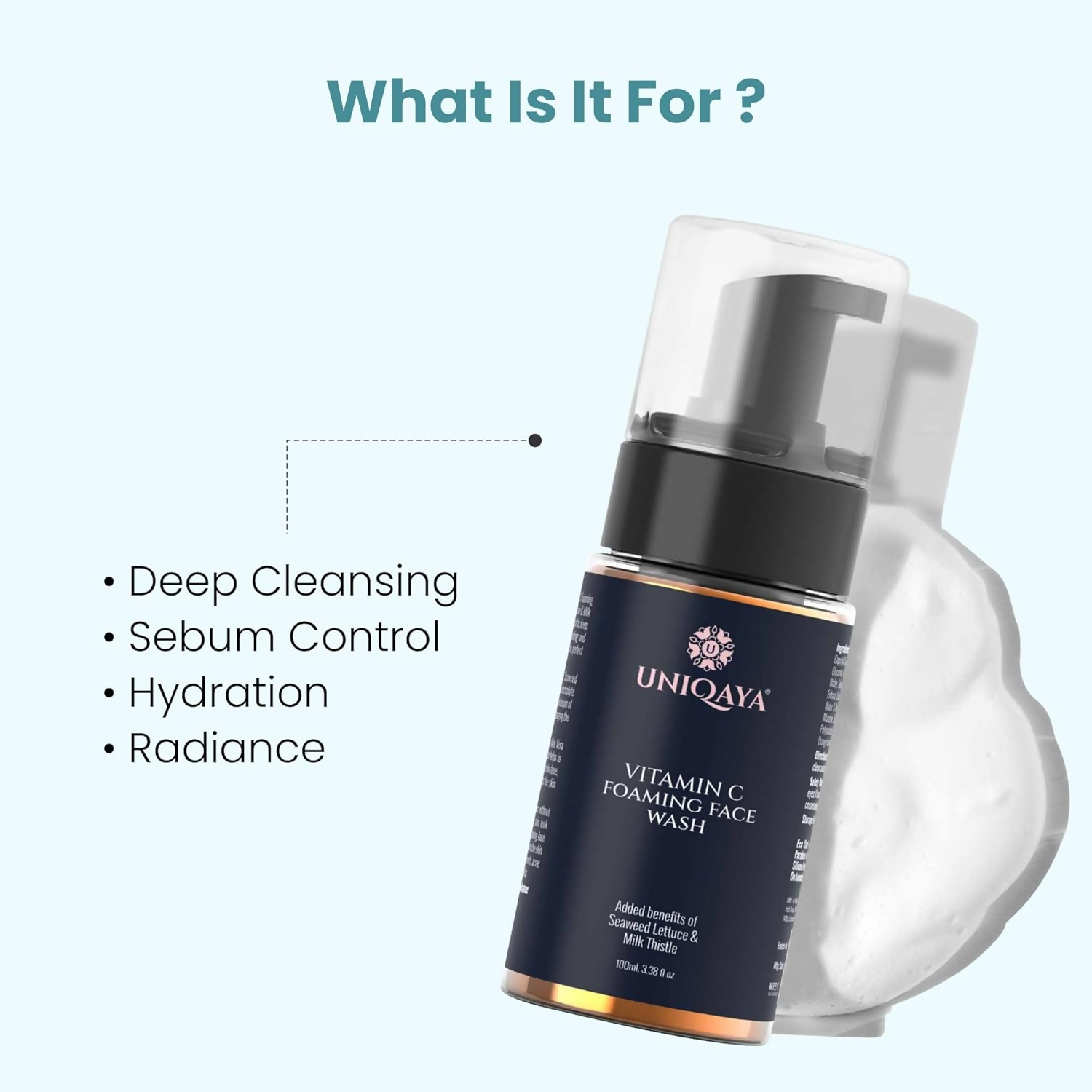 Uniqaya Vitamin C Foaming Face Wash For Brightening & Glowing Skin  Grab2Buy Uniqaya Grab2Buy