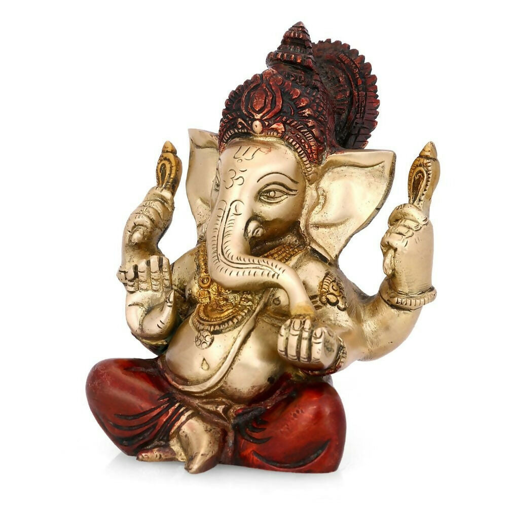 Collectible India Brass Ganesh Ganesha Murti Idol - Grab2buy