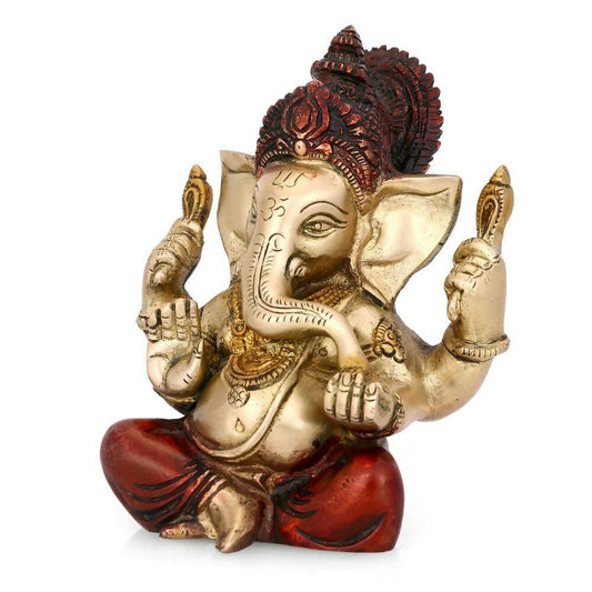 Collectible India Brass Ganesh Ganesha Murti Idol - Grab2buy