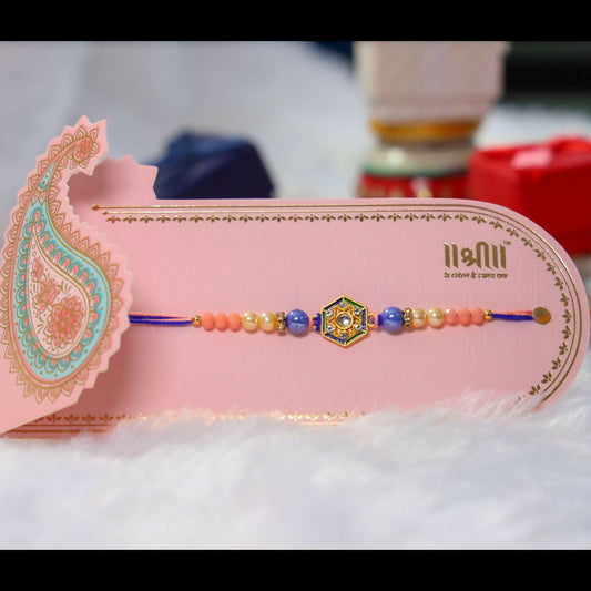 Indianvibez Kundan Stone Work Designer Rakhi 