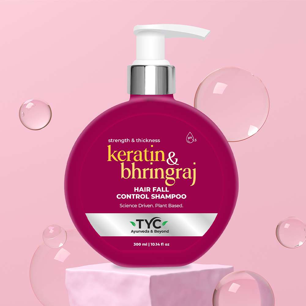 TYC Hair Fall Control Shampoo - Keratin + Bhringraj  Grab2Buy TYC Grab2Buy