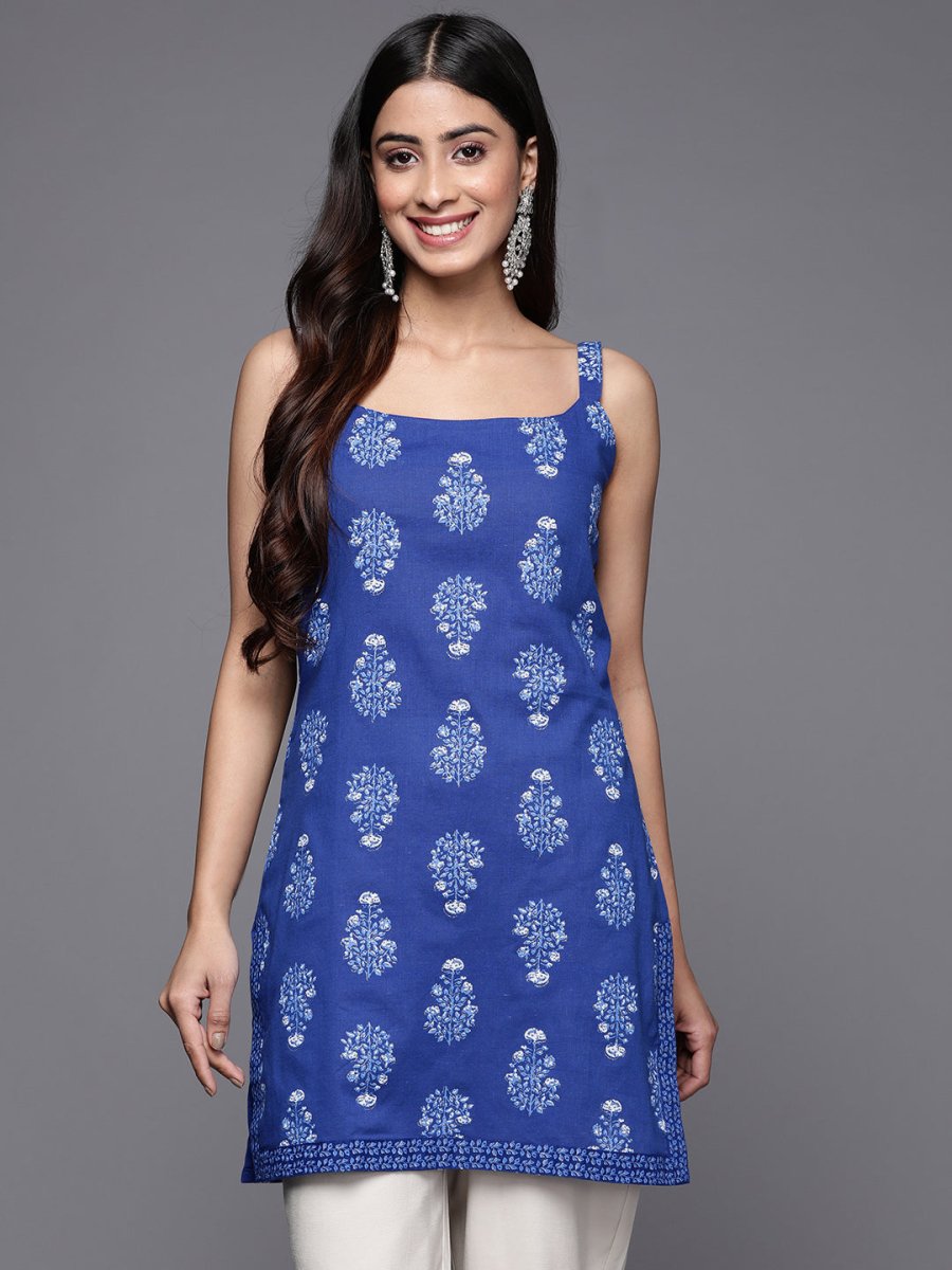 Ahalyaa Floral Printed Pure Cotton Tunic  Grab2Buy Ahalyaa Grab2Buy