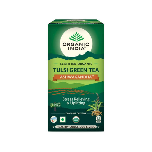 Organic India Tulsi Green Tea Ashwagandha - Grab2buy