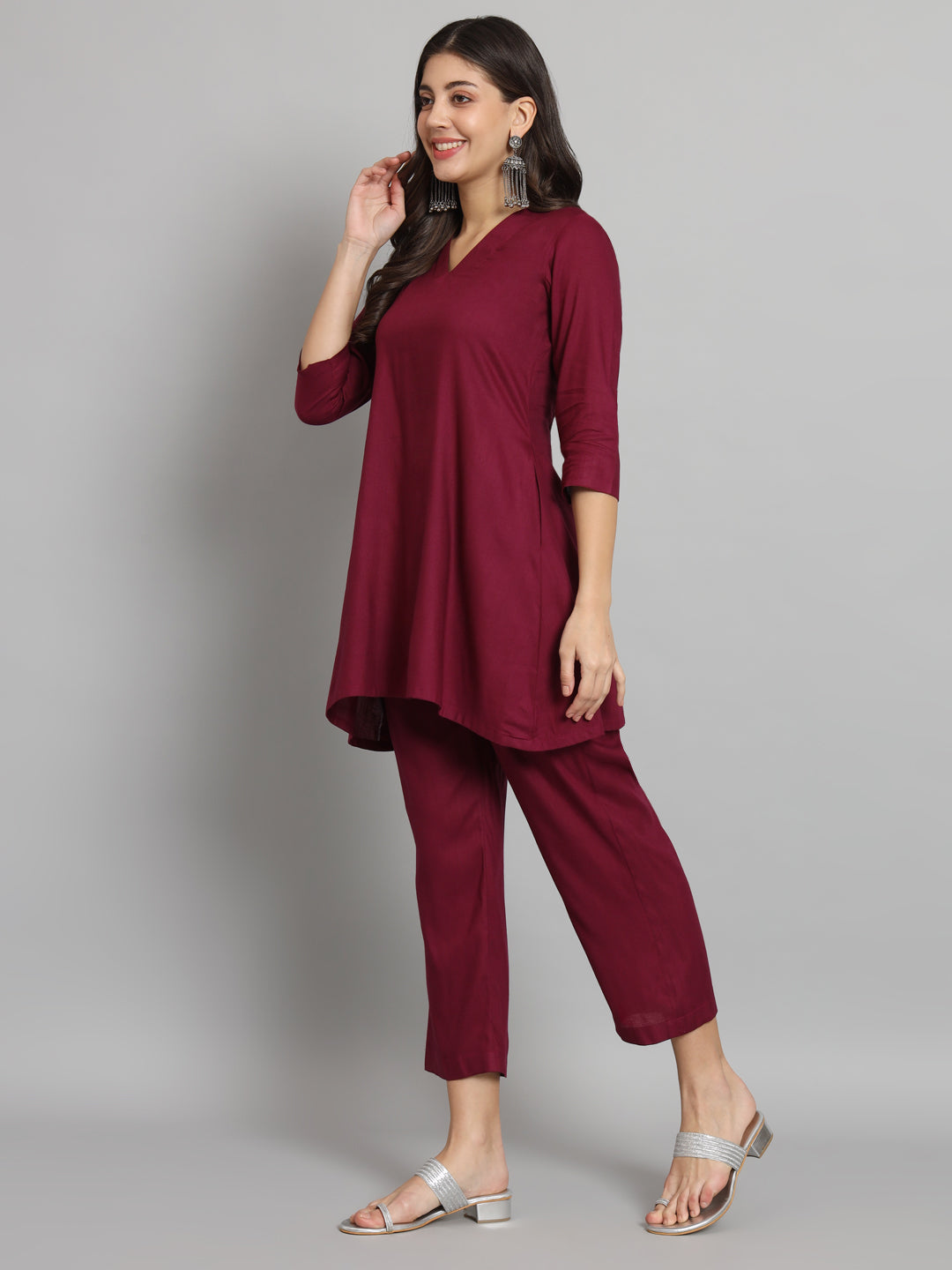 Fab Fashion Maroon Co-Ord Set 