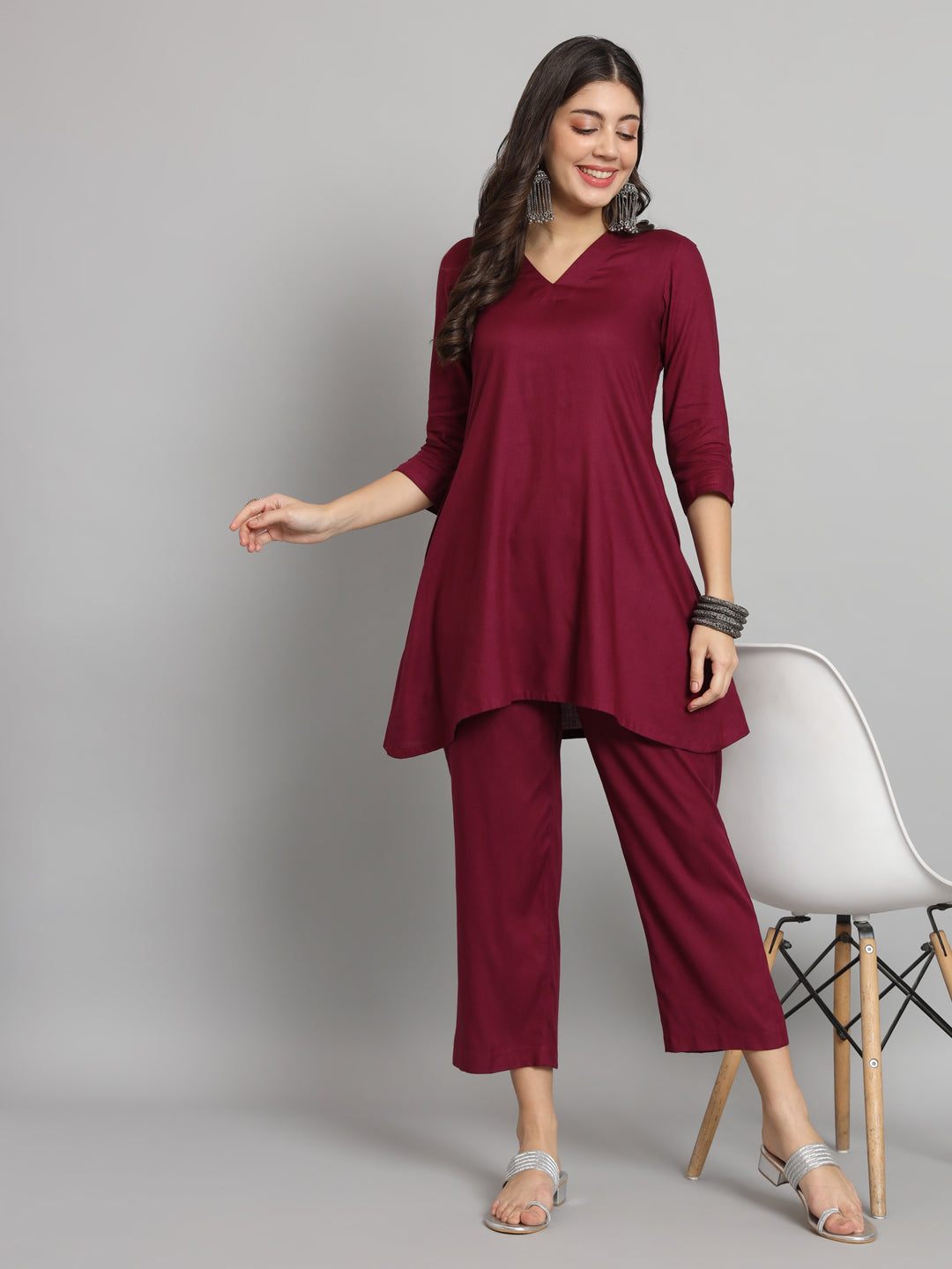 Fab Fashion Maroon Co-Ord Set 