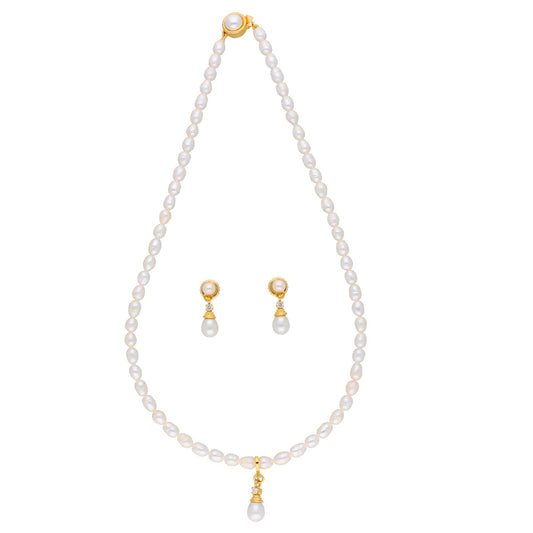 J Pearls Button Drop Pearl Set - Real Pearl Jewelry - J Pearls