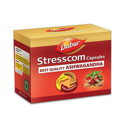 Dabur Stresscom Ashwagandha 12 Strips X 10 Capsules  Grab2Buy Dabur Grab2Buy