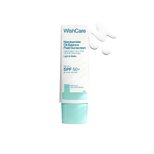Wishcare 5% Niacinamide Oil Balance Fluid Sunscreen | SPF50  Grab2Buy Wishcare Grab2Buy