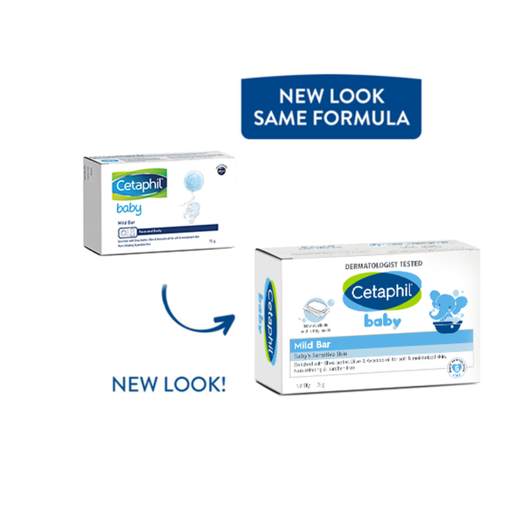 Cetaphil Baby Mild Bar Face & Body For Baby's Sensitive Skin 