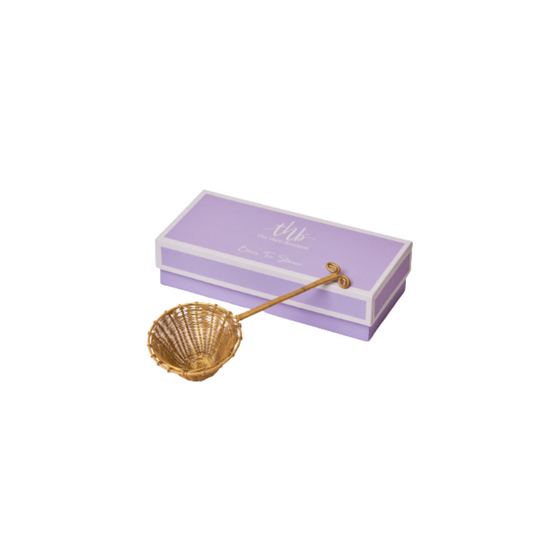 The Herb Boutique Fleur Brass Tea Strainer | Grab2Buy