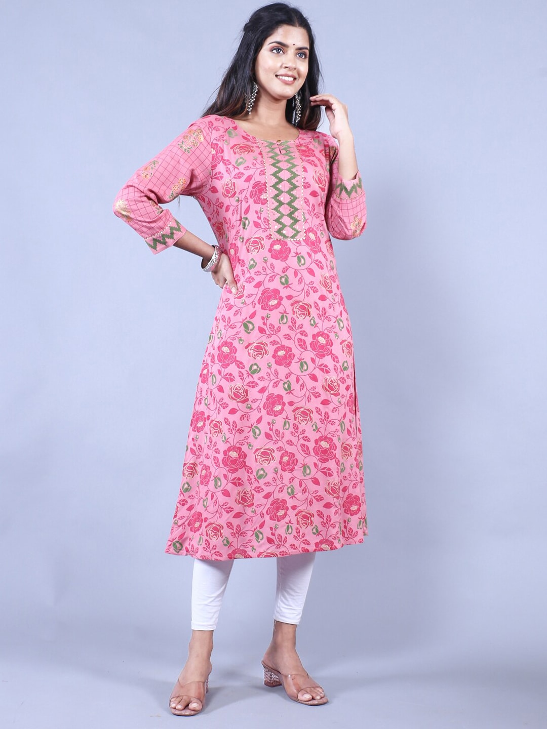 HERE&NOW Printed Straight Regular Fit Kurta