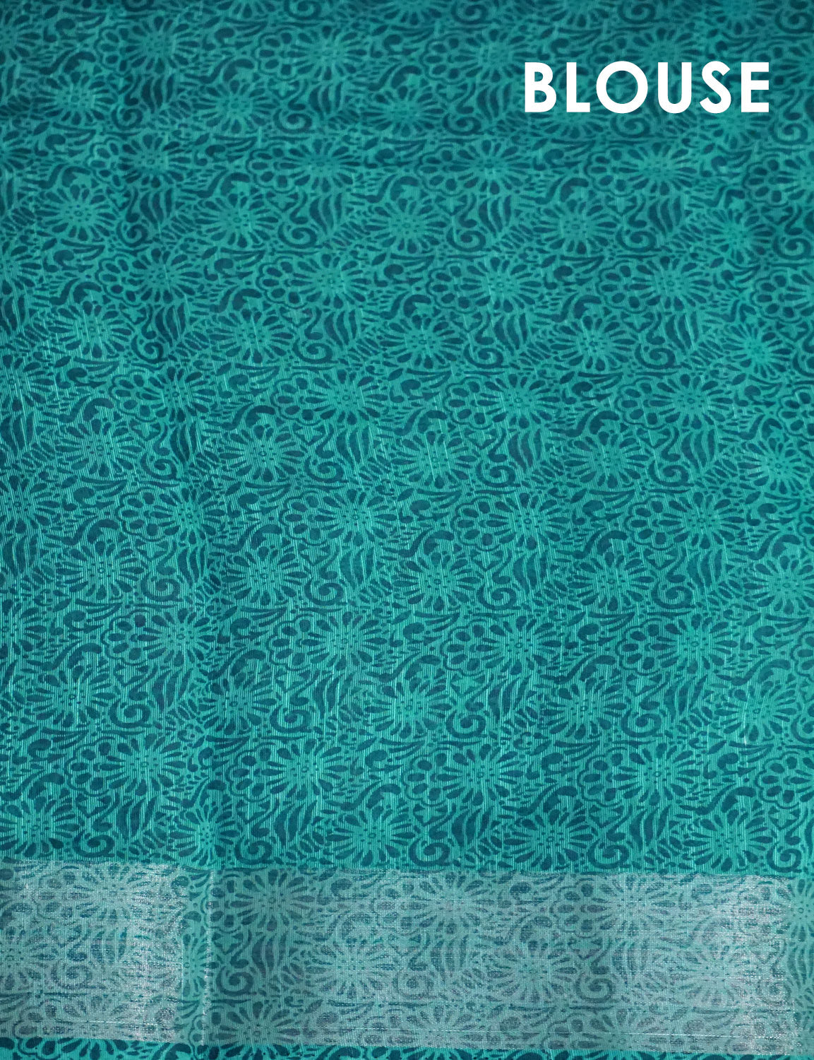 Pastel Green and Blue Digital Prin Semi Chanderi Grab2Buy By Gayathri Reddy Designer Studio 