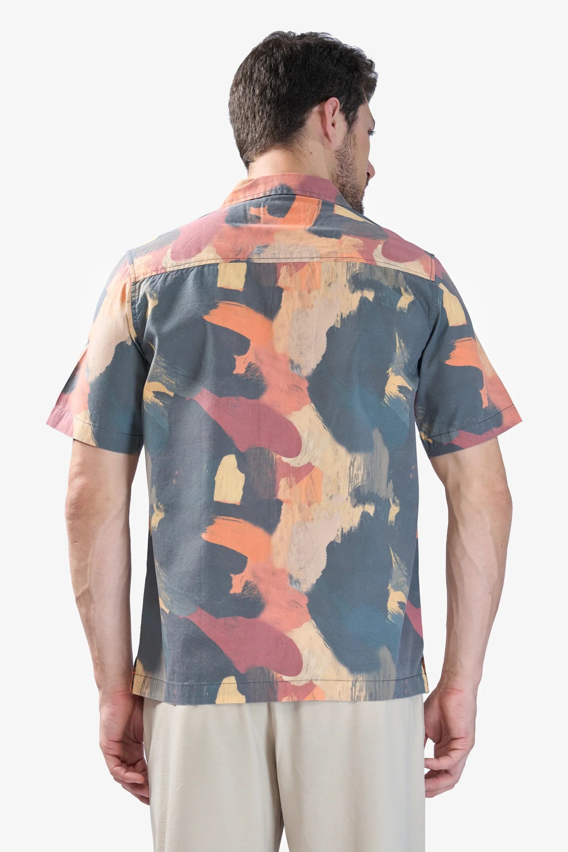 Xkind Dark Grey Abstract Printed Relaxed Fit Shirt  Grab2Buy Xkind Grab2Buy