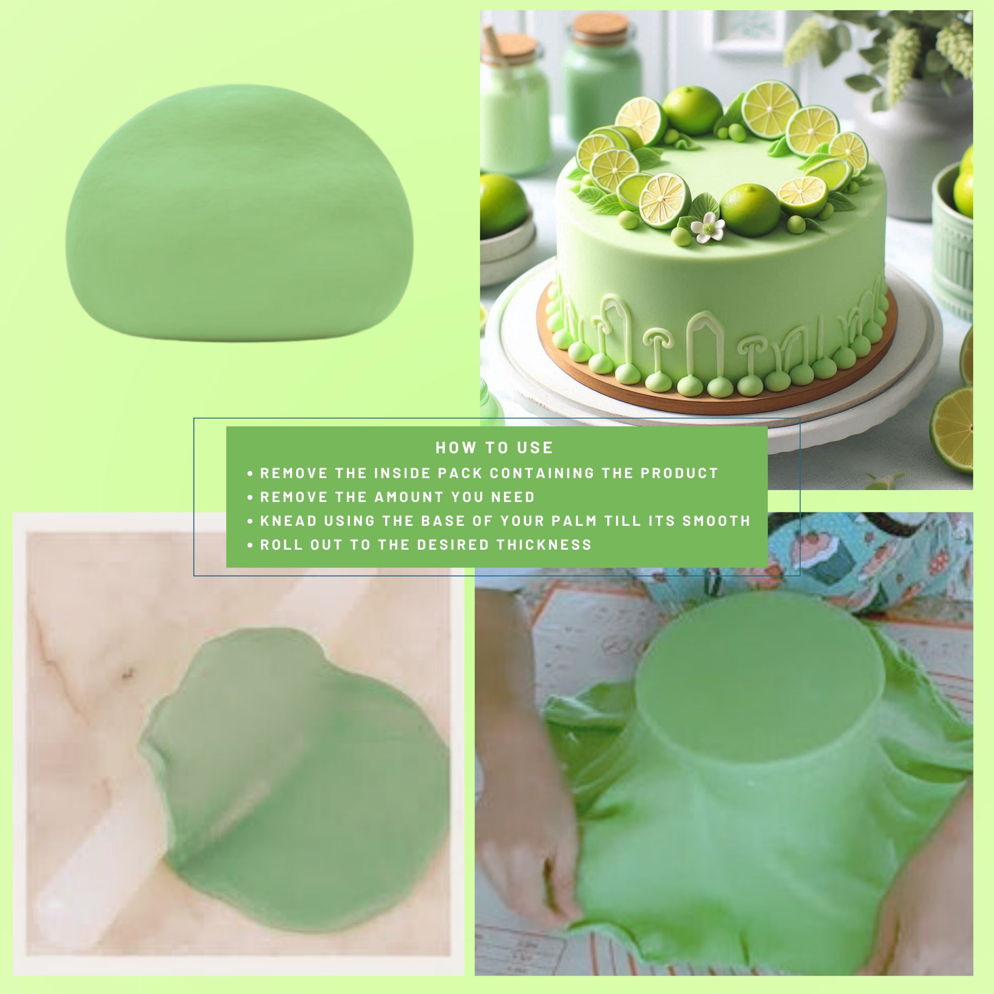 Confect Lime Green Fondant | Edible Sugarpaste