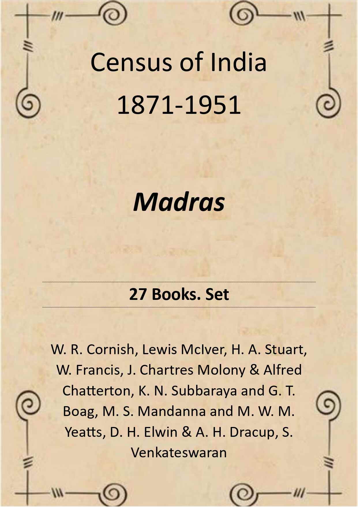 Census of India 1871-1951: Madras - Gyan Books 