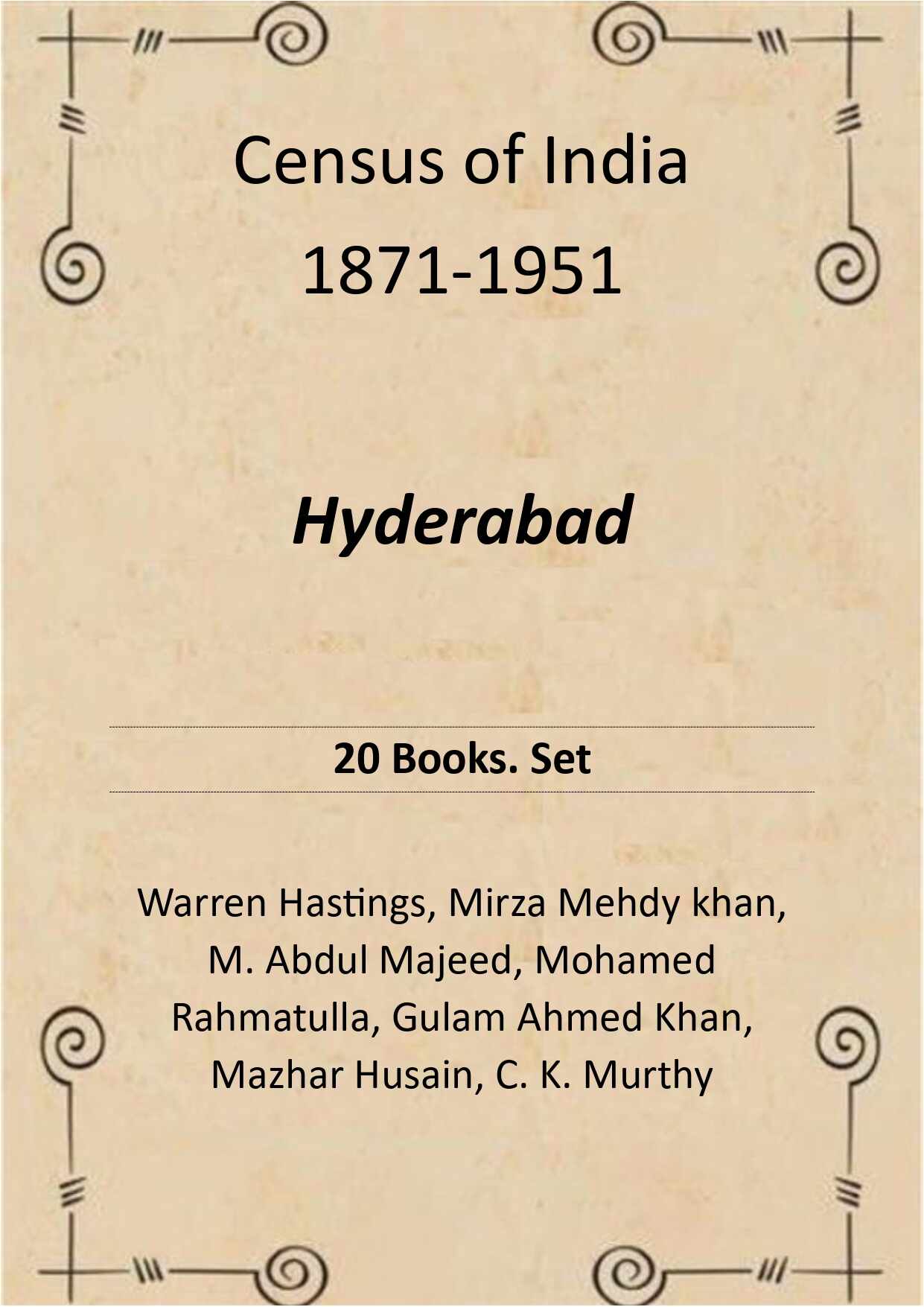 Census of India 1871-1951: Hyderabad - Gyan Books 
