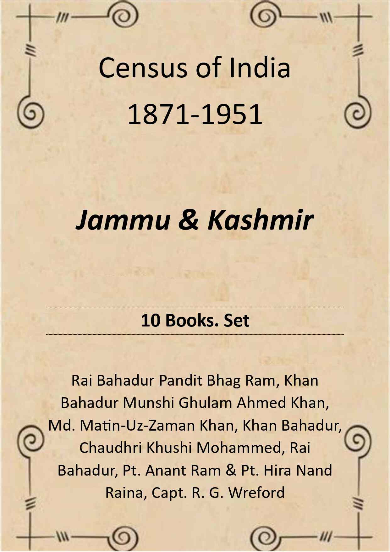 Census of India 1871-1951: Jammu & Kashmir - Gyan Books 