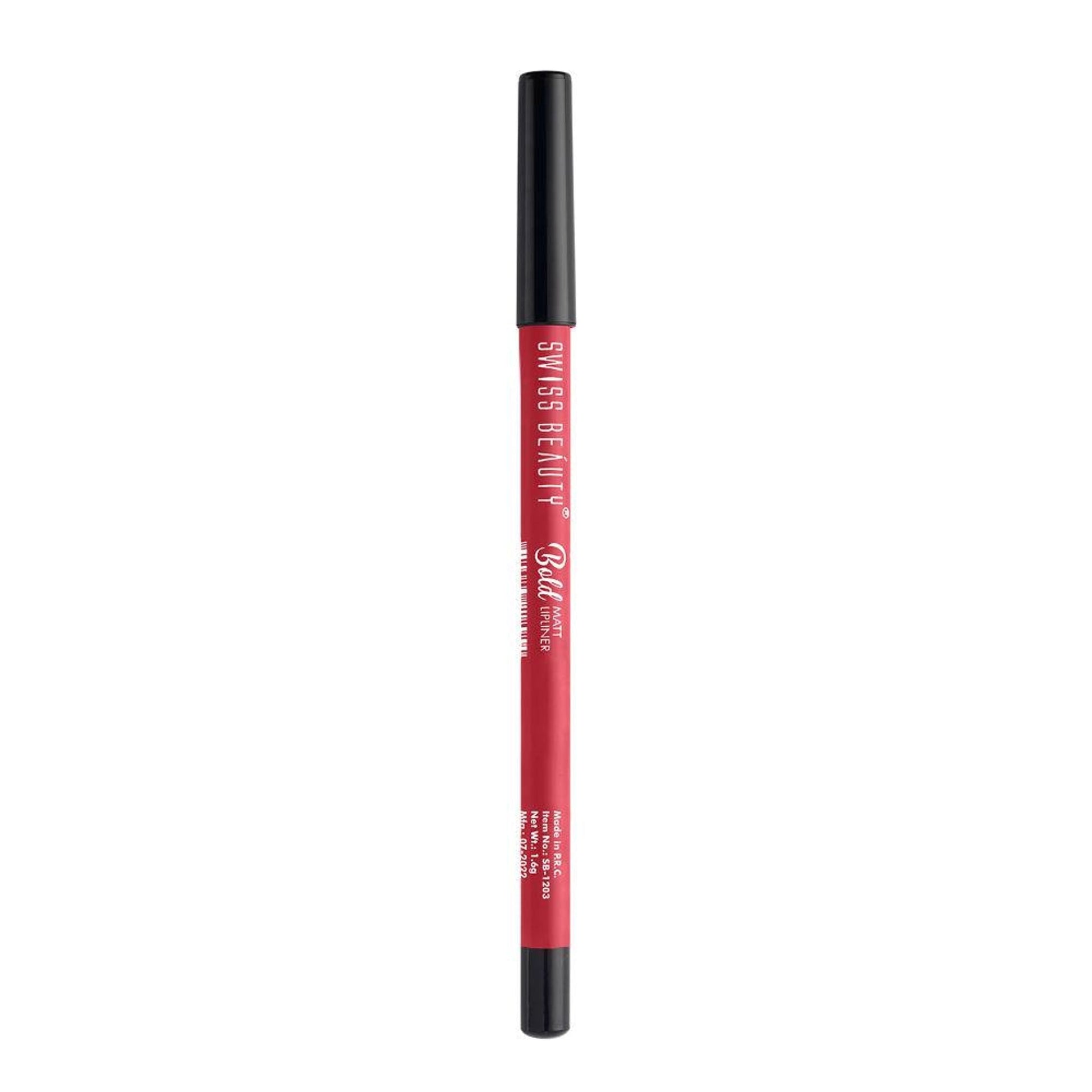 Swiss Beauty Bold Matt Lip Liner Pencil, Long-lasting , Matte Finish , Non-Drying - 4 Fruit Punch