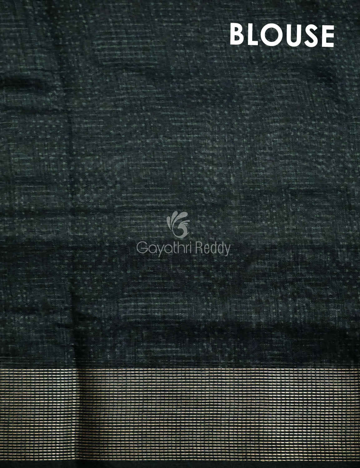 Bottle Green Self Printed Semi Chanderi Grab2Buy By Gayathri Reddy Designer Studio 