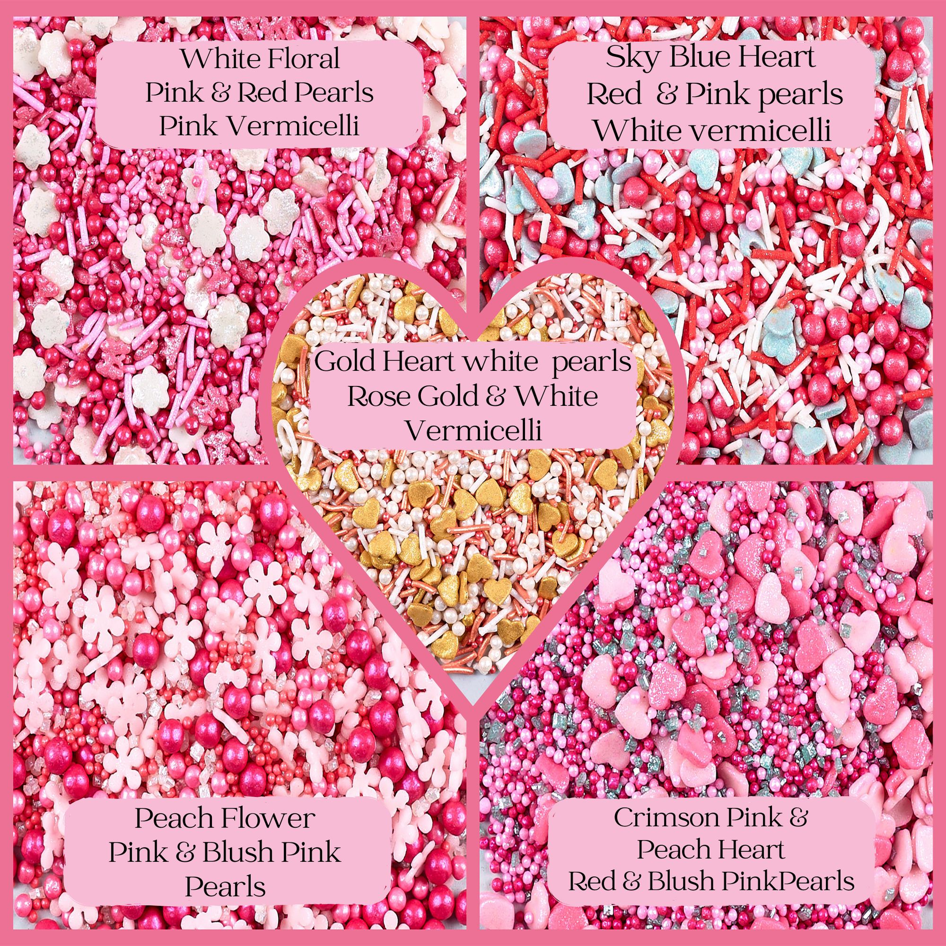 Confect Valentine Sprinkles | 11 Edible Decoration for Baking & Dessert  Grab2Buy Confect Grab2Buy