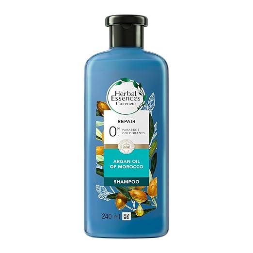 Herbal Essences Argan Oil of Morocco Repair Shampoo – Sulfate-Free, Color-Safe Hair Care for Dry & Damaged Hair (240ml) 
