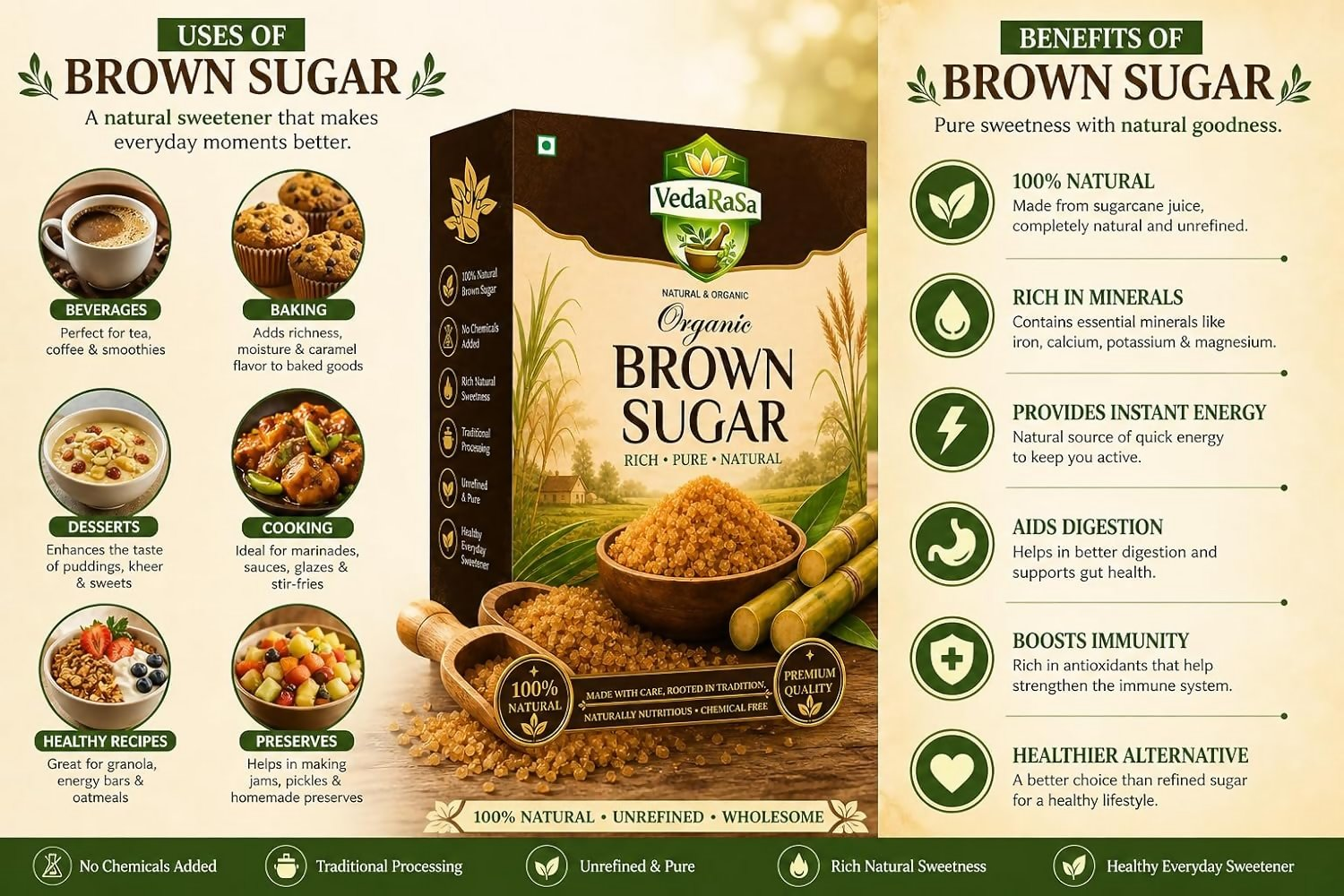 VedaRasa Natural Brown Sugar  Grab2Buy VedaRasa Grab2Buy