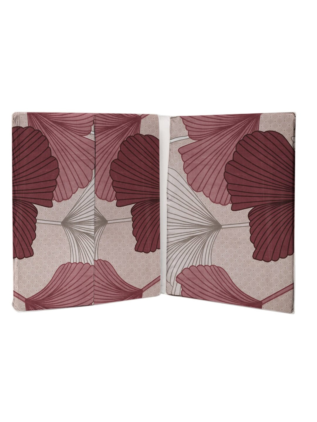 KLOTTHE Beige Floral 300 TC Cotton Blend Double Bedsheet Set 