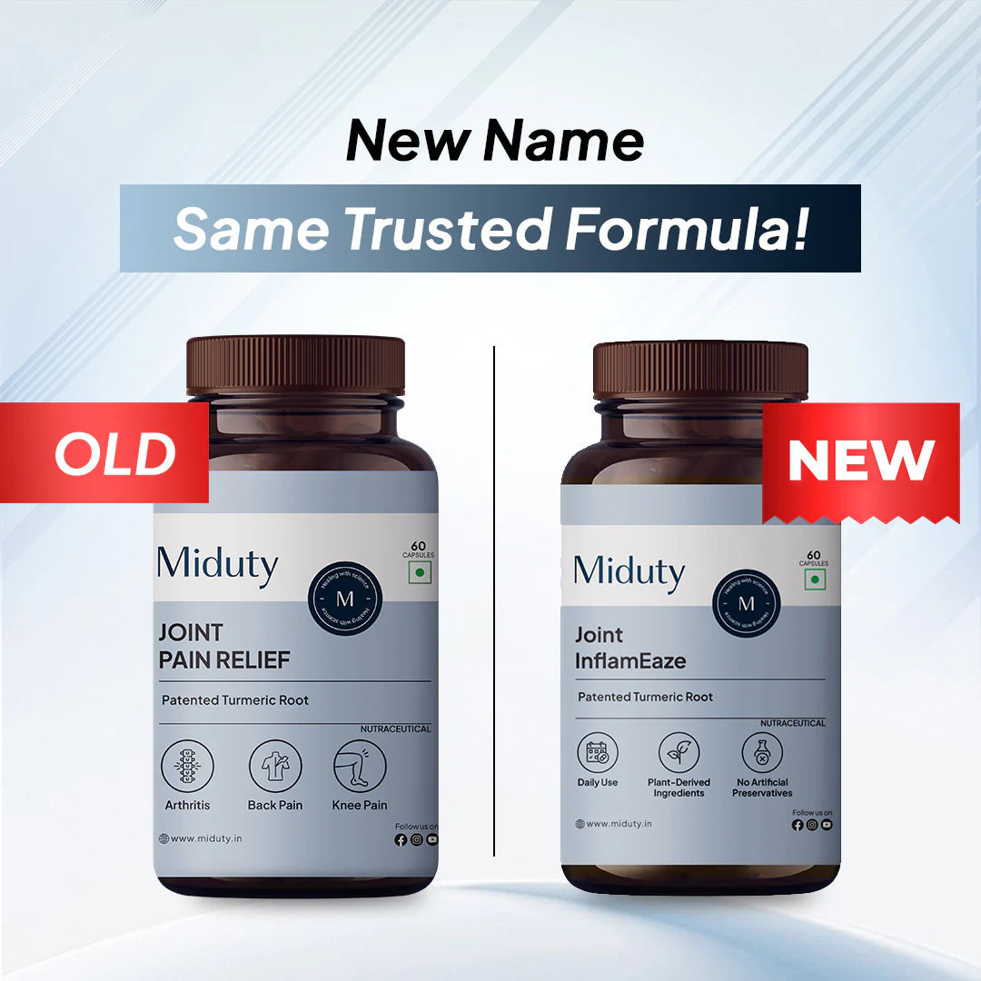 Miduty by Palak Notes Joint InflamEaze Capsules (Formerly Joint Pain Relief) 