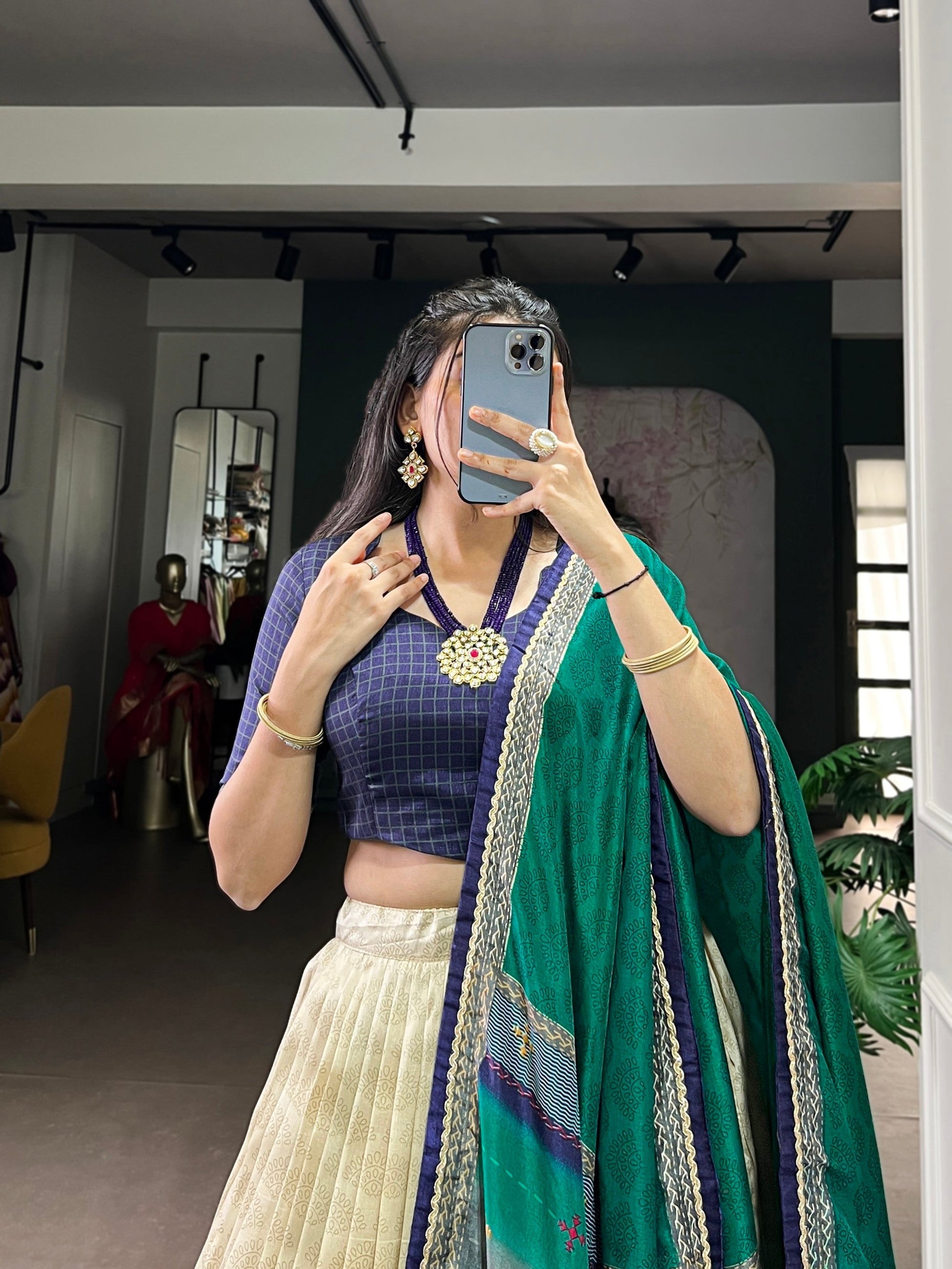 Lorenvalley Fashion Multicolor Tasar Silk Tie and Dye Print with Lace Touch Up Lehenga Choli with Dupatta 