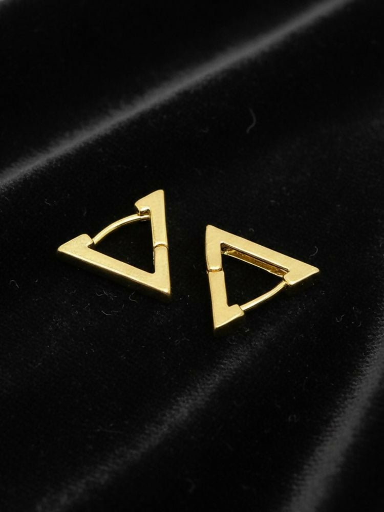NVR Men's Multicolour Geomatric Shaped Stud Earrings