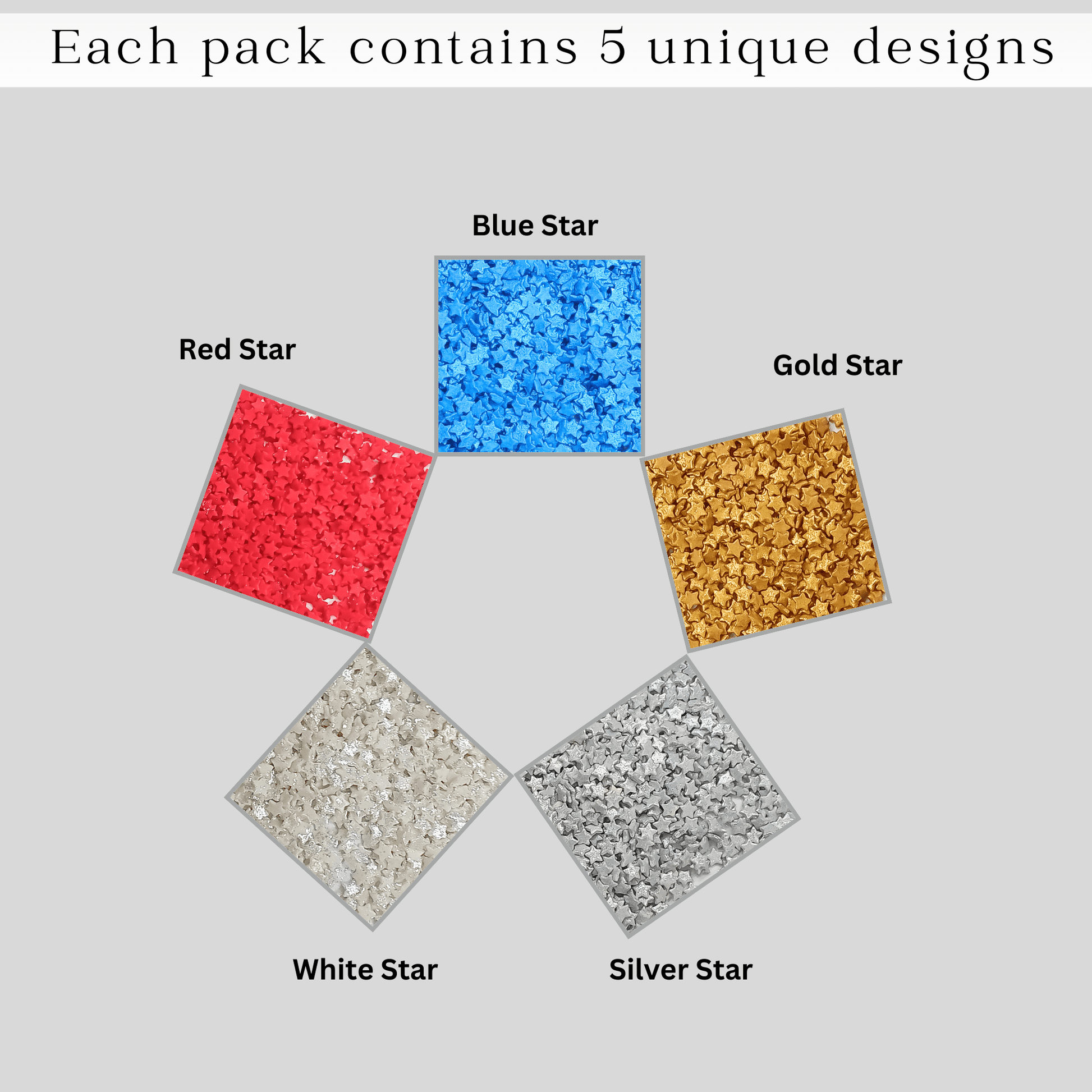 Confect Mix Blue, Red, Silver, White & Gold Patriotic Sprinkles | Mighty Hero Sprinkles