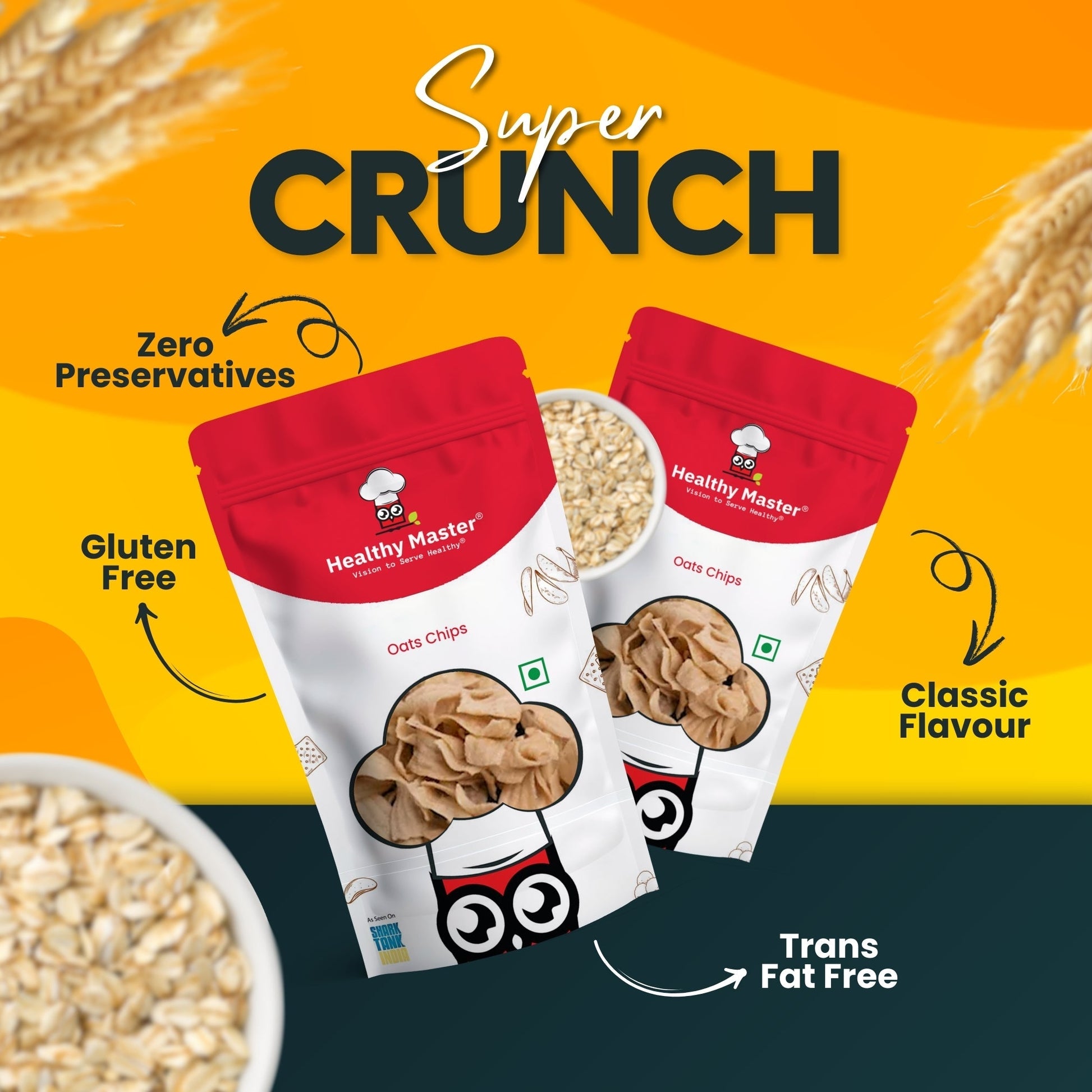 Healthy Master Light & Crispy Oats Chips 