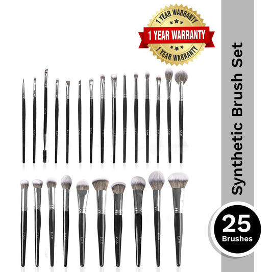 PAC Studio Synthetic Series -Complete Professional Brush Set, Feather Soft Synthetic Bristles, Sturdy Pouch