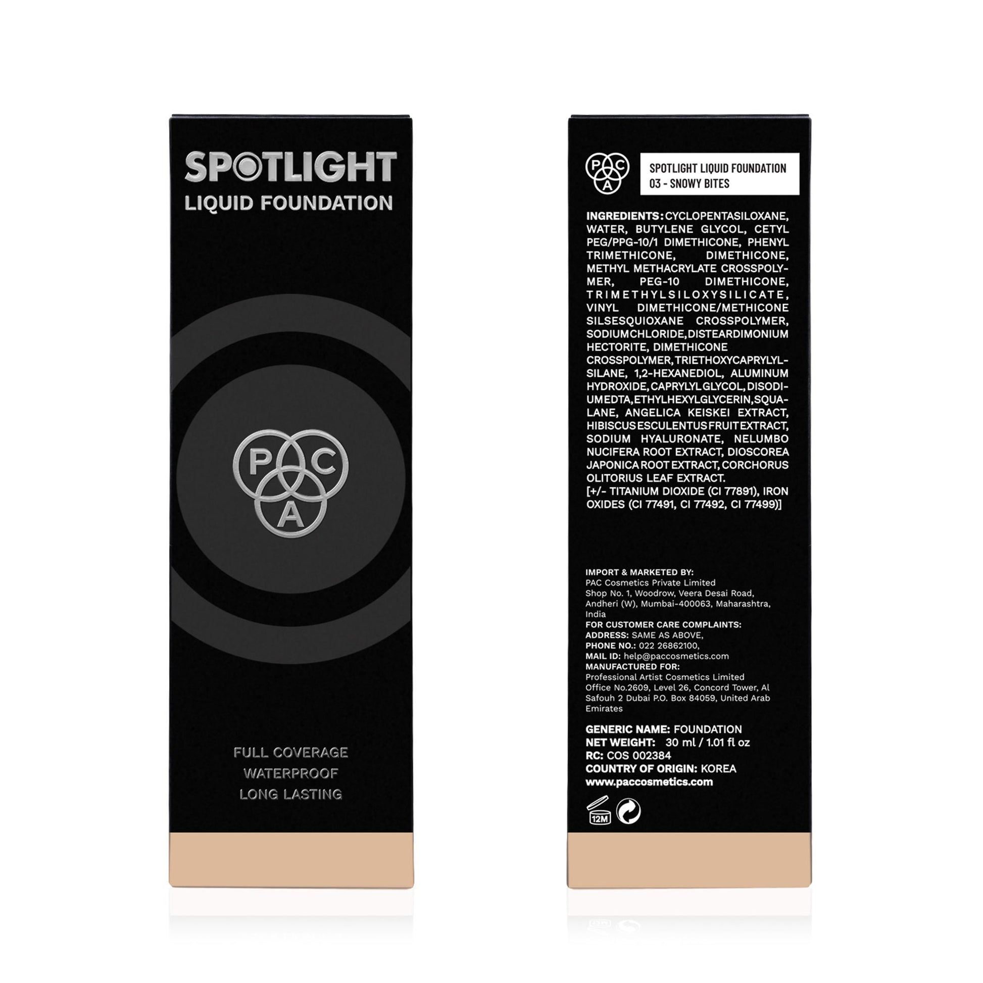 PAC Studio Spotlight Liquid Foundation - 03 Snowy Bites