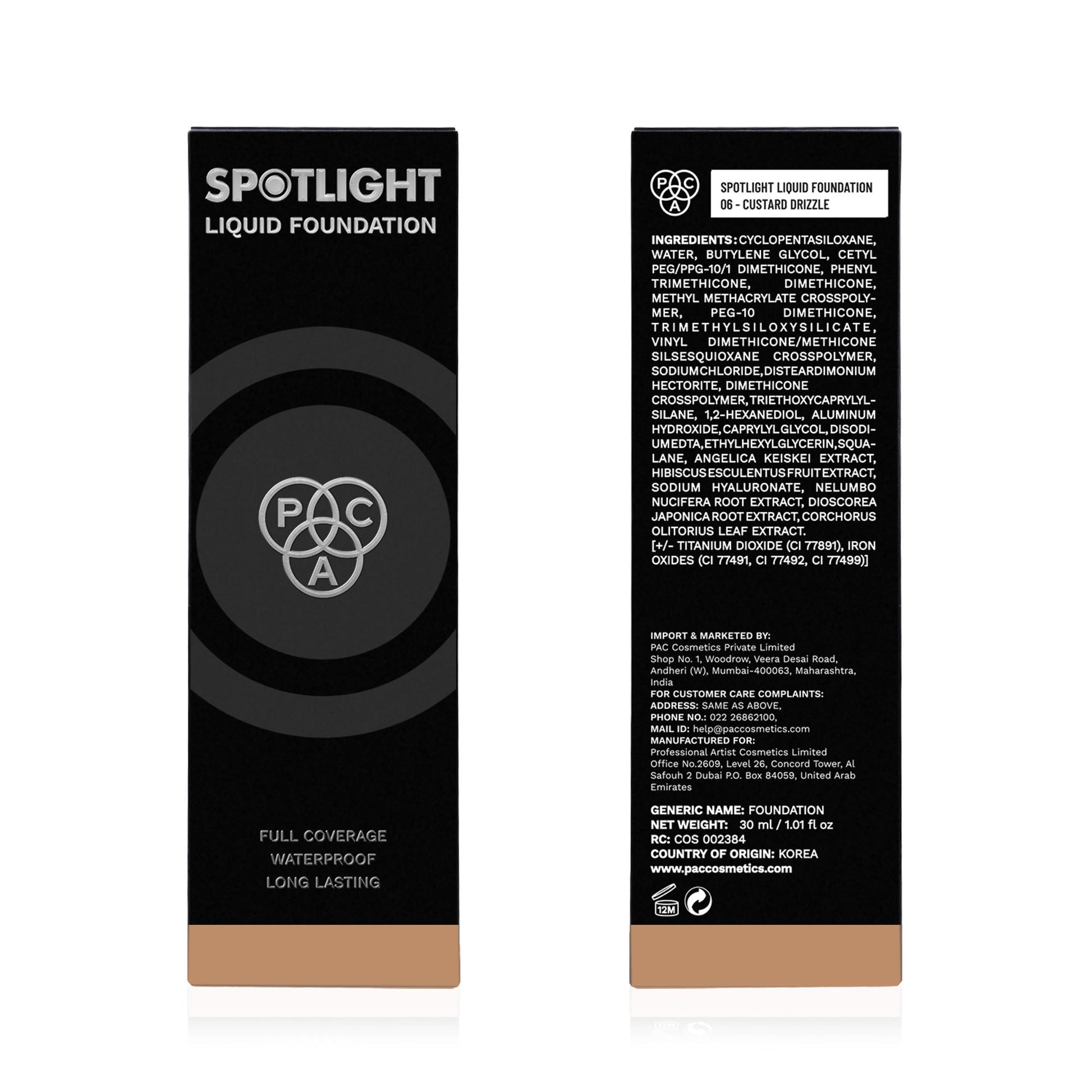 PAC Studio Spotlight Liquid Foundation - 06 Custard Drizzle