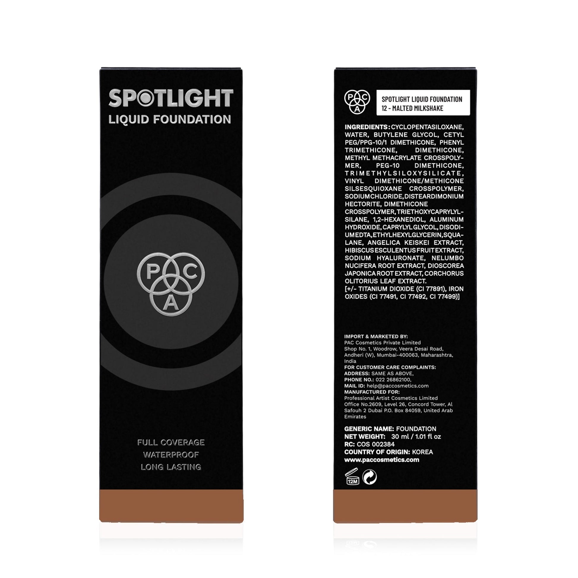PAC Studio Spotlight Liquid Foundation - 12 Malted Milkshake