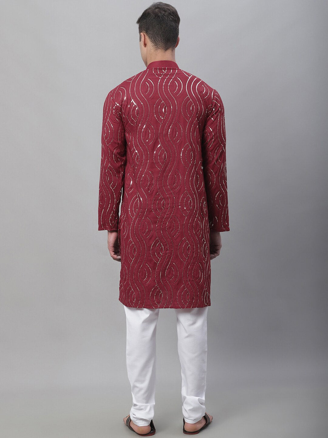 Sojanya Sequin Embroidered Pure Cotton Kurta with Churidar 