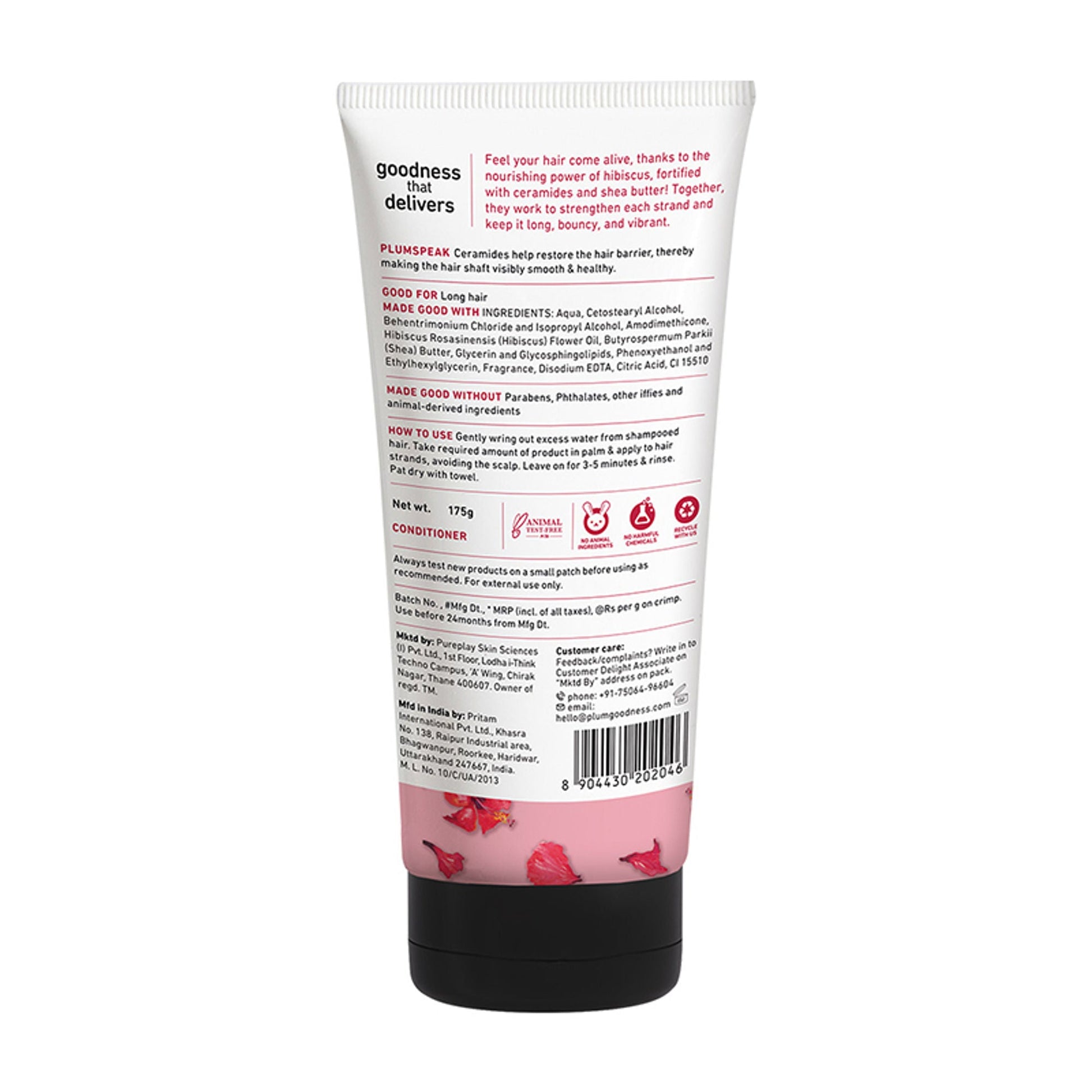Plum Hibiscus & Ceramides Conditioner For Healthy- Long Hair