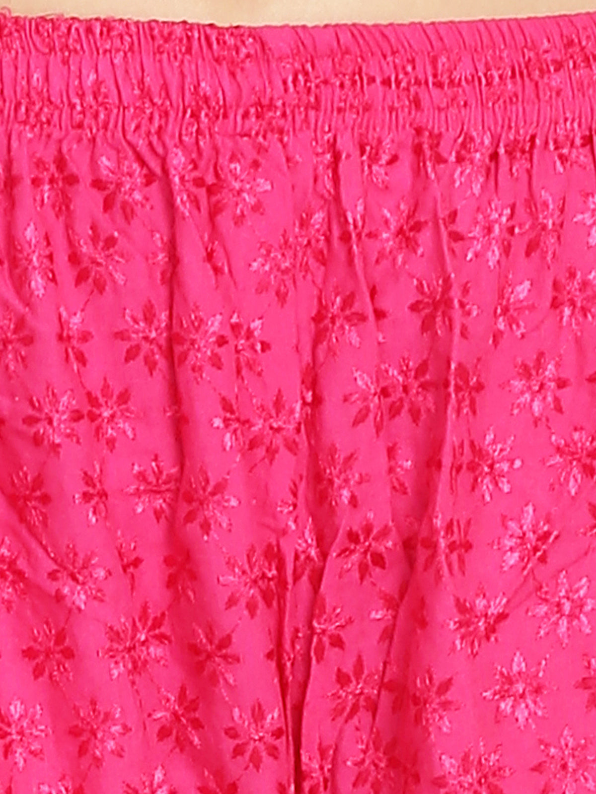 PAVONINE Rani Color Full Chikankari Rayon Fabric Sharara For Women