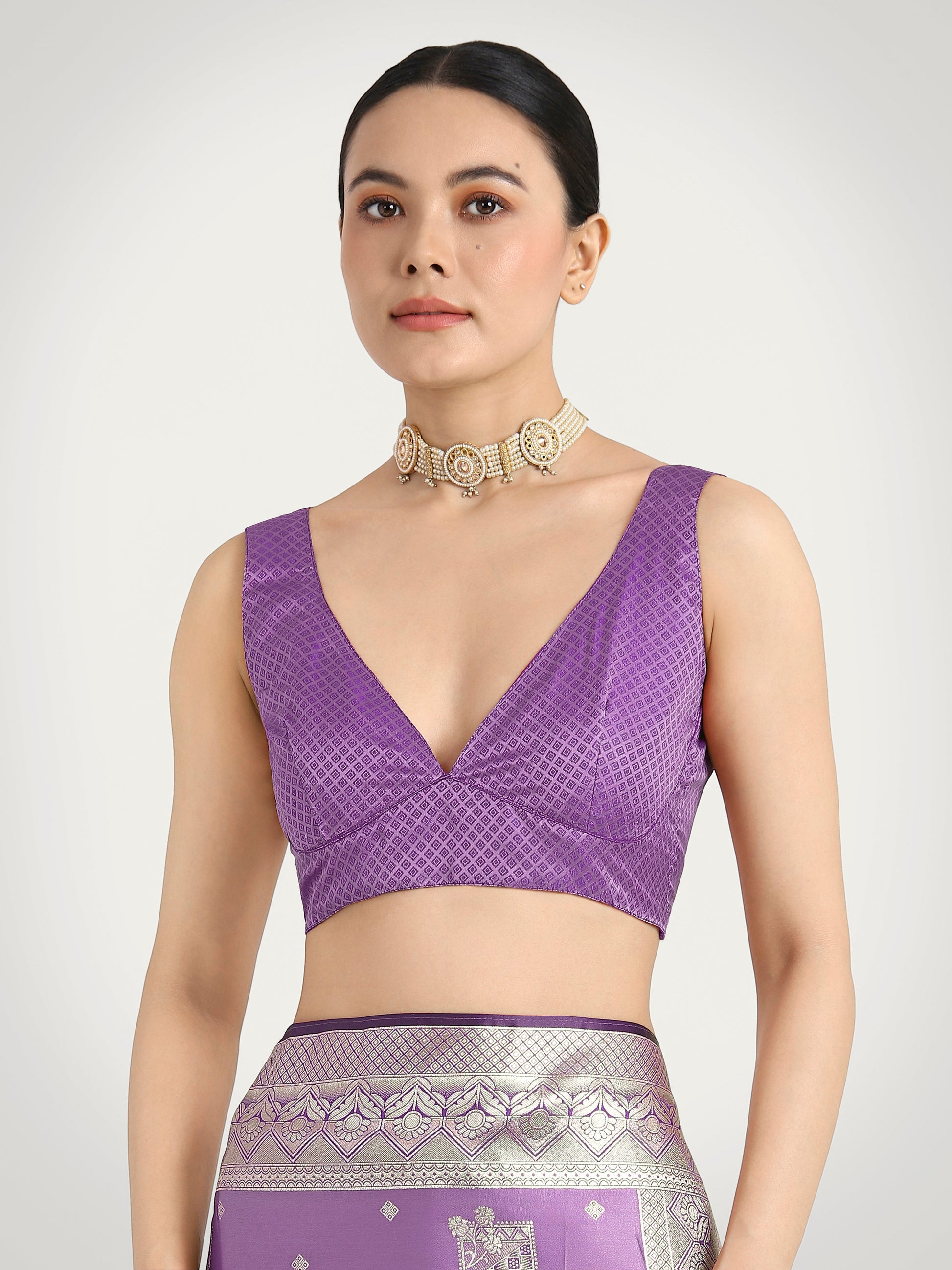 Monjolika Fashion Lavender Color Banarasi Satin Silk Zari Weaving Festival Saree | Swadesiicart