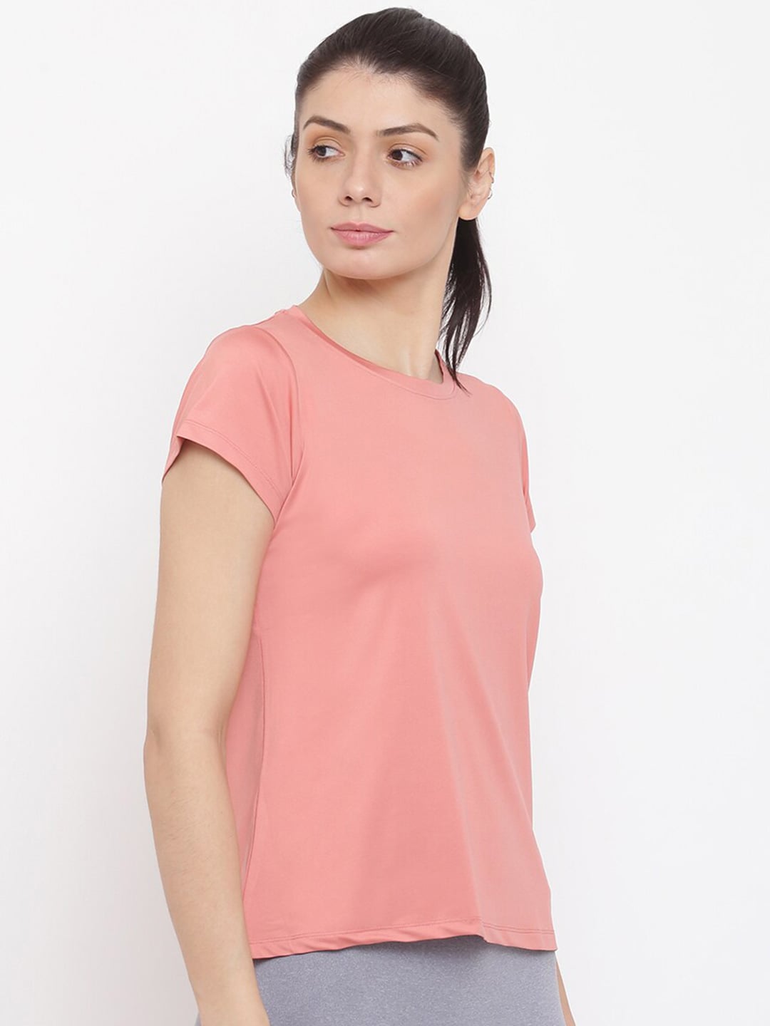 MKH Women Pink Dri-FIT Running T-shirt 